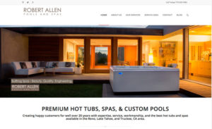 Hot Tub Website with Great Headlines