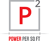 Power Per Square Foot Logo
